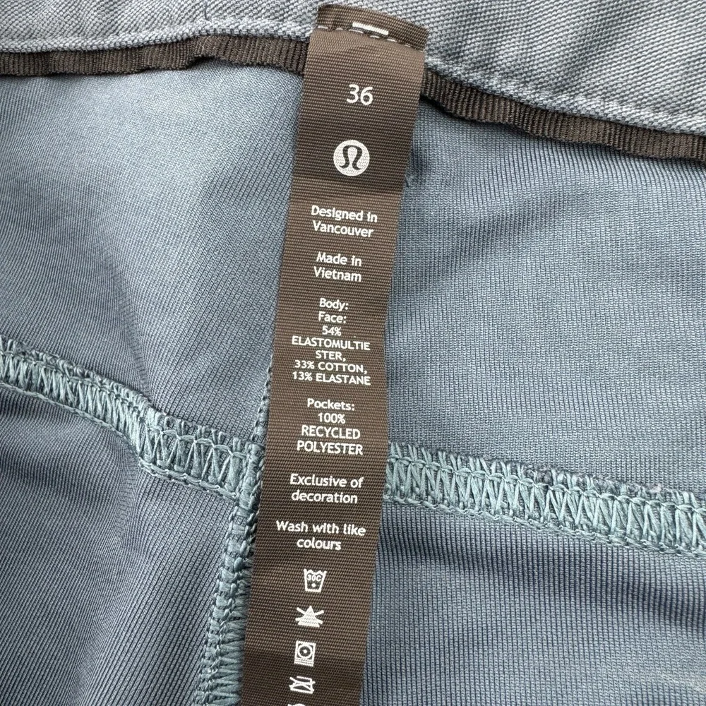 Lululemon Iron Blue ABC‎ Slim Fit Utilitech Pants Men's Size 36x33